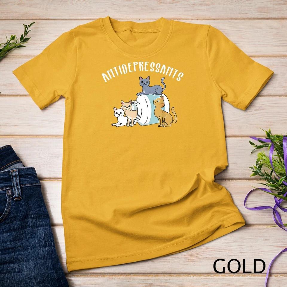 Cat Antidepressant TShirt Funny Cat Shirt Unisex T-shirt 2 S
