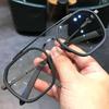 Oversized Metal Retro Fashion Anti Blue Light Glasses for Men Women Double Beam Anti Radiation Computer Mirror Reading Eyewearr