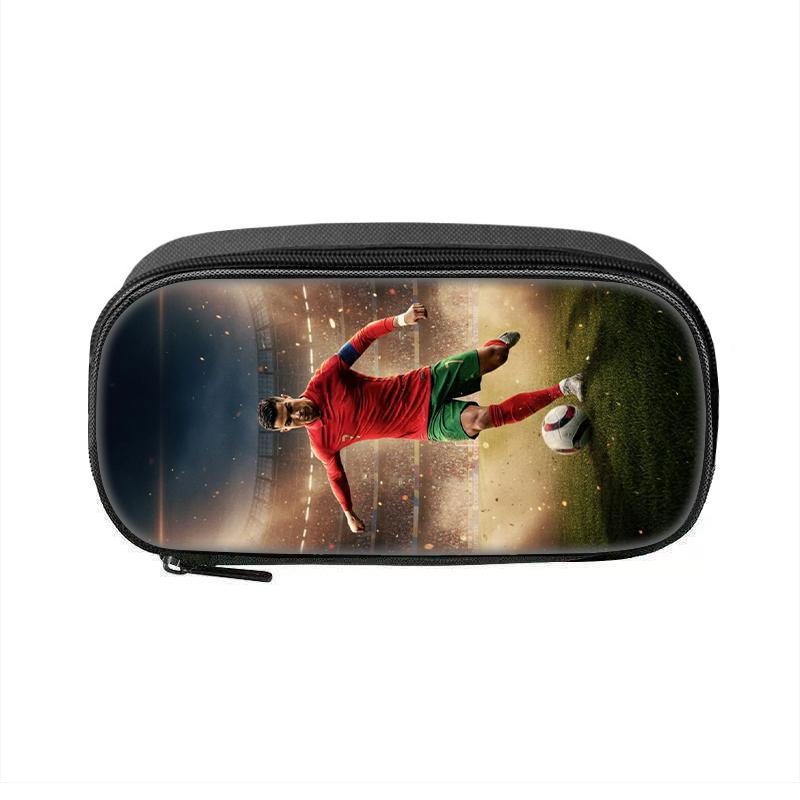 Astuccio con Motivo Ronaldo trousse da trucco CR Stella del Calcio Porta Penne Studente Grande Capacità Sportivo Cancelleria Scolastica Astuccio Portapenne con Zip