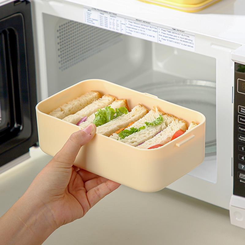 High-Quality Blue Multi-Color Bento Box: Eco-Friendly, Heatable, Portable 3-in-1 Double Layer Lunch Box with Sealed Tableware