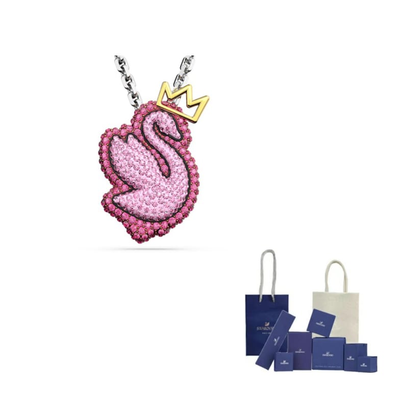 Swarovski Swan Rhodium plated Pendants Women`s