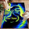 Neymar Jr Football Legend Customizable Name Carpet Design for Foyer Dormitory Playrooms Balcony Anti-slip Rug Office home decor Spiritual Gift