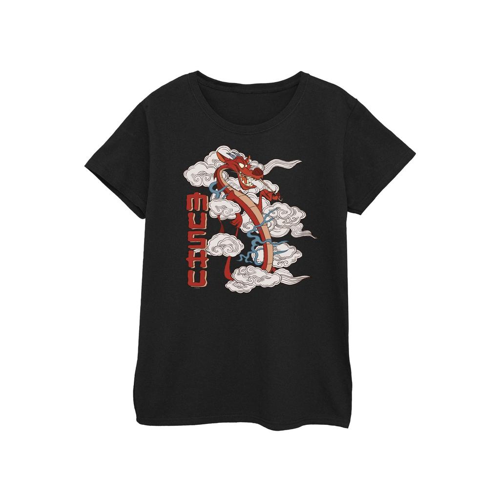 Disney Womens/Ladies Mulan Mushu Dragon Cotton T-Shirt