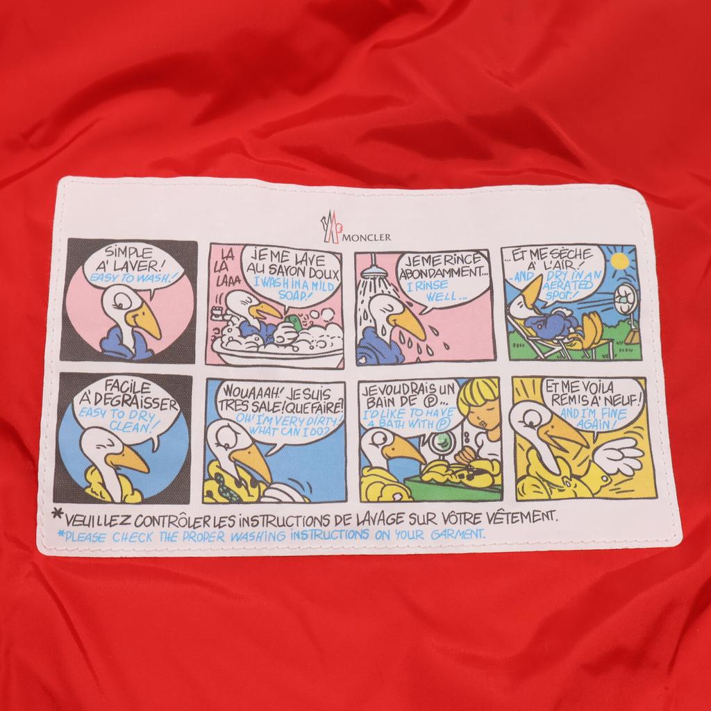 Moncler [/Domestic Regular] MONTCLA Monkura Inside Logo Embroidered Line Hooded Down Jacket 6 RedUsed