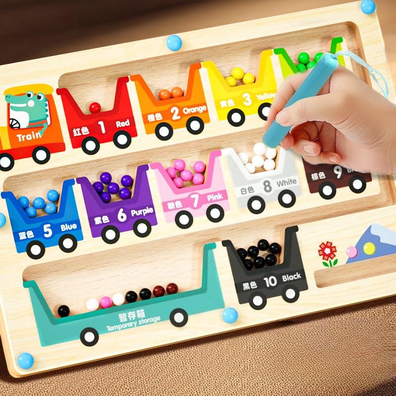 Toys Children's Magnetic Maze Walking Ball Baby Concentration Training Writing Logic Thinking 3 year Old Early Education Puzzle