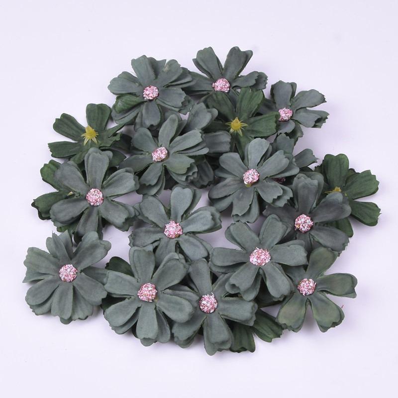 20/30Pcs Silk Daisy Artificial Flower Head Home Room Decoration Craft Flower Wreath DIY Party Bridal Wedding Decor New Year Gift