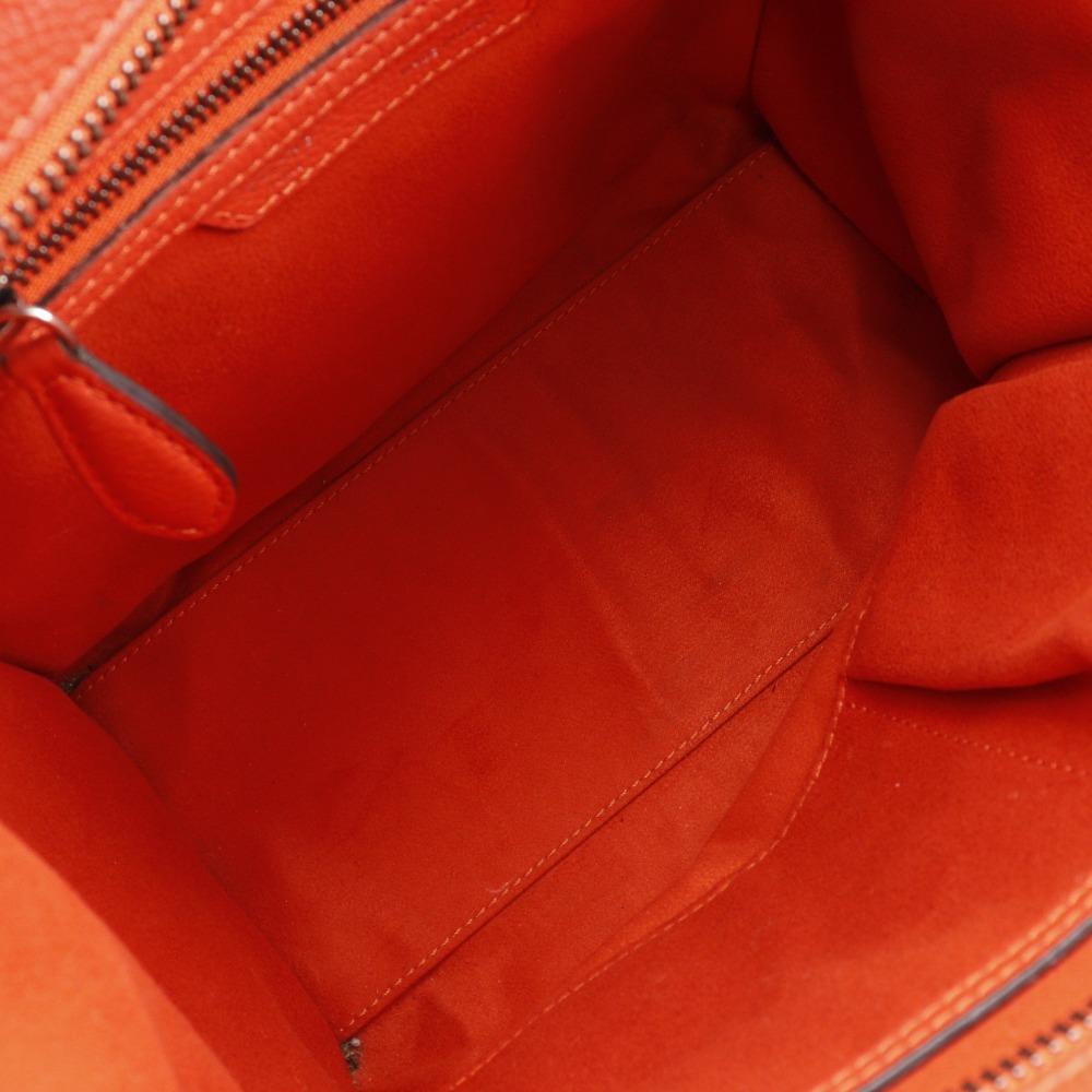 Celine Bagażowa Torebka Ręczna Mikro shopper Czerwono/Pomarańczowa skóra Damska Używana