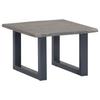 Day and Night - Day and Night Coffee Table with Natural Edge Solid Acacia Gray 60x60x40 Cm
