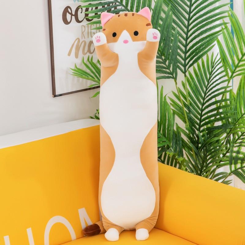 Long Cat Pillow Plush Toy Doll Cute Large Cloth Doll Pillow Lazy Sleeping Leg Clip Doll 50cm