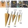 6Pcs Step Drill Bit Saw Drill Bit Set Titanium Milling Cutter 4-12 4-20 4-32mm 3 6 8mm For Woodworking Metal Core Hole Opener