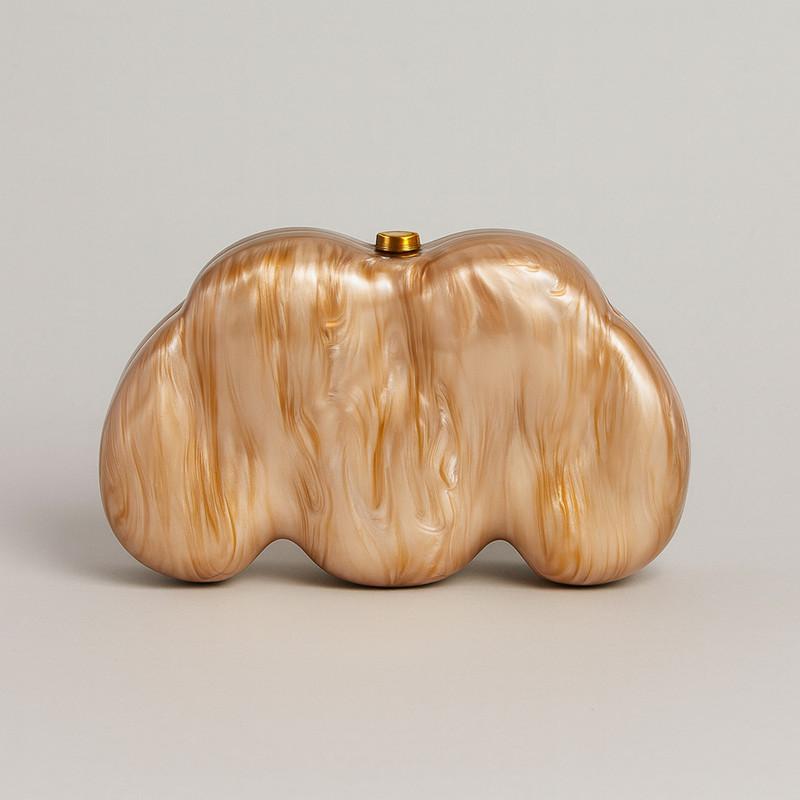 

2025 New Fashion Allotype Shape Shell Acrylic Women Evening Clutch Bag Brand Lady Wedding Handbag And Purse Luxury Crossbody Bag