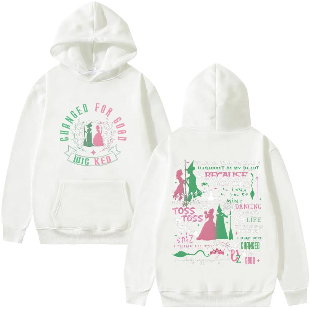 Wicked for Good Fantasy Movie Pullovers Unique New Pattern Versatile Hoodies Letter Print Sweatshirts Unisex Long Sleeve Hoody