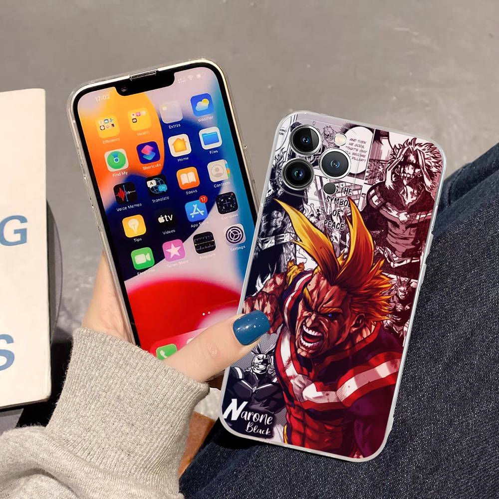 Vintage Anime My Hero A-Academia For IPhone 17 16 15 14 13 12 11 Pro Max Plus Phone Case High End Silicone
