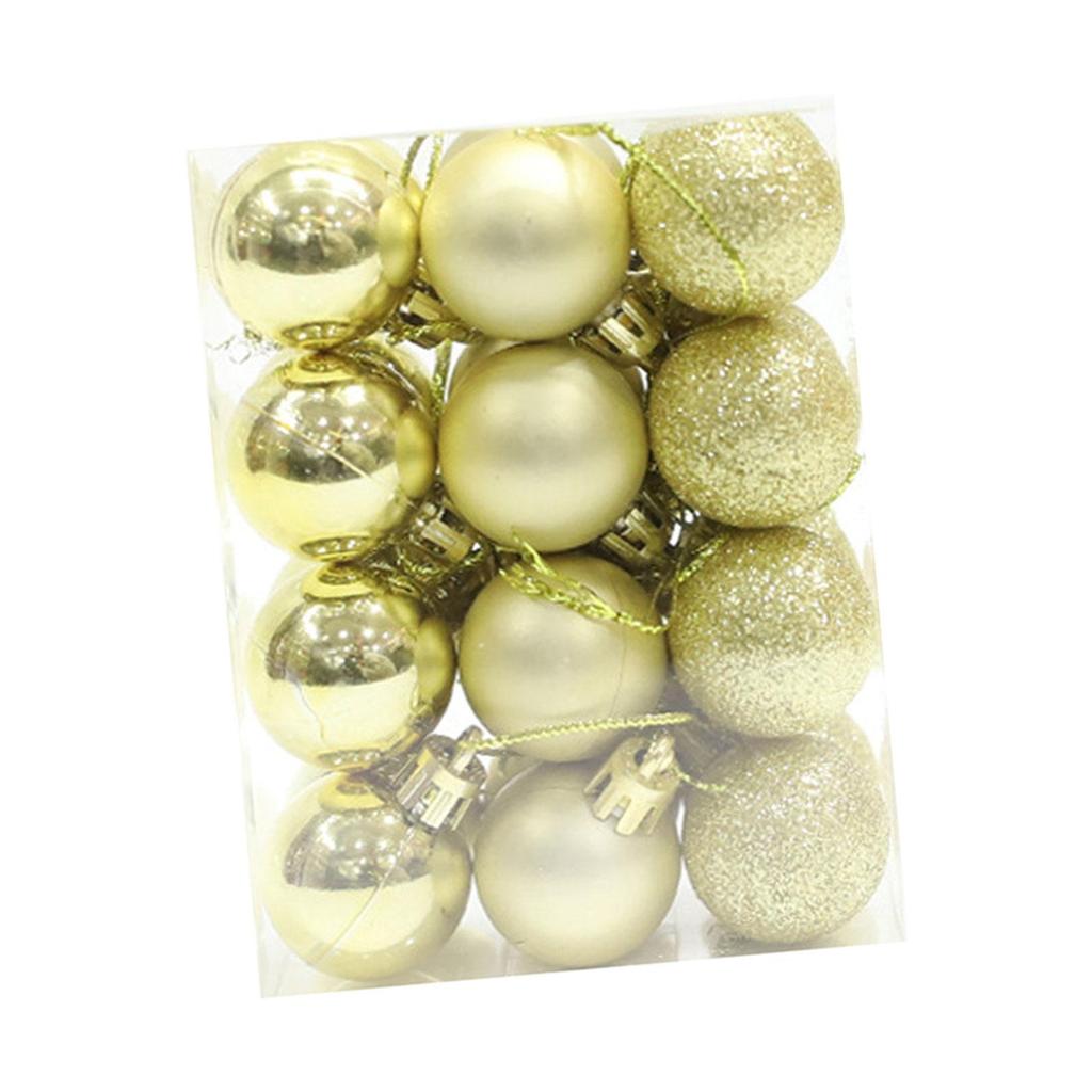 24 Pieces Christmas Balls Ornaments Christmas Tree Decoration Balls for Wreath Garland Holiday Anniversary Yard Celebration
