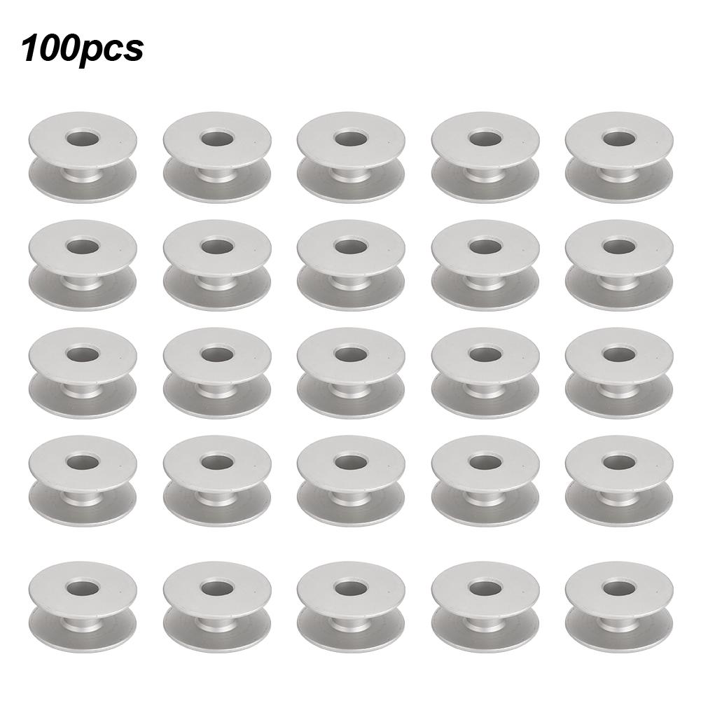 100Pcs Metal Bobbins for Flat Embroidery Car Sewing Machine Replacement Accessories40264A Flat