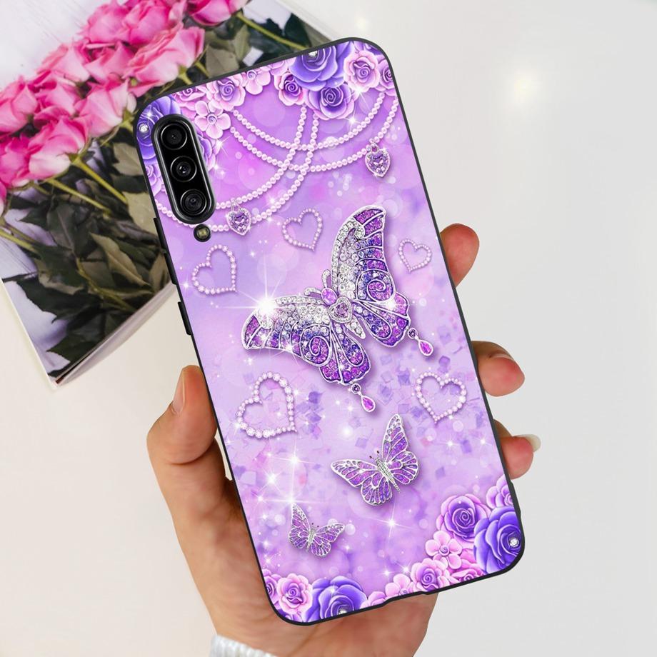 For Samsung Galaxy A90 5G 6.7  Case Coque Soft Silicone Back Cover Flower Butterfly Love Heart Slim Matte Funda oN Samsung A90 Samsung A90 5G