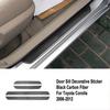 Carbon Fiber Door Sill Threshold Protection Cover Trim For Toyota Corolla 06-12