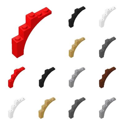 50 Stück MOC Steine W. Bogen 1x5x4 Bogen Stamm Partikel Bausteine Teile 2339 14395 DIY Klassische Baumzubehörteile