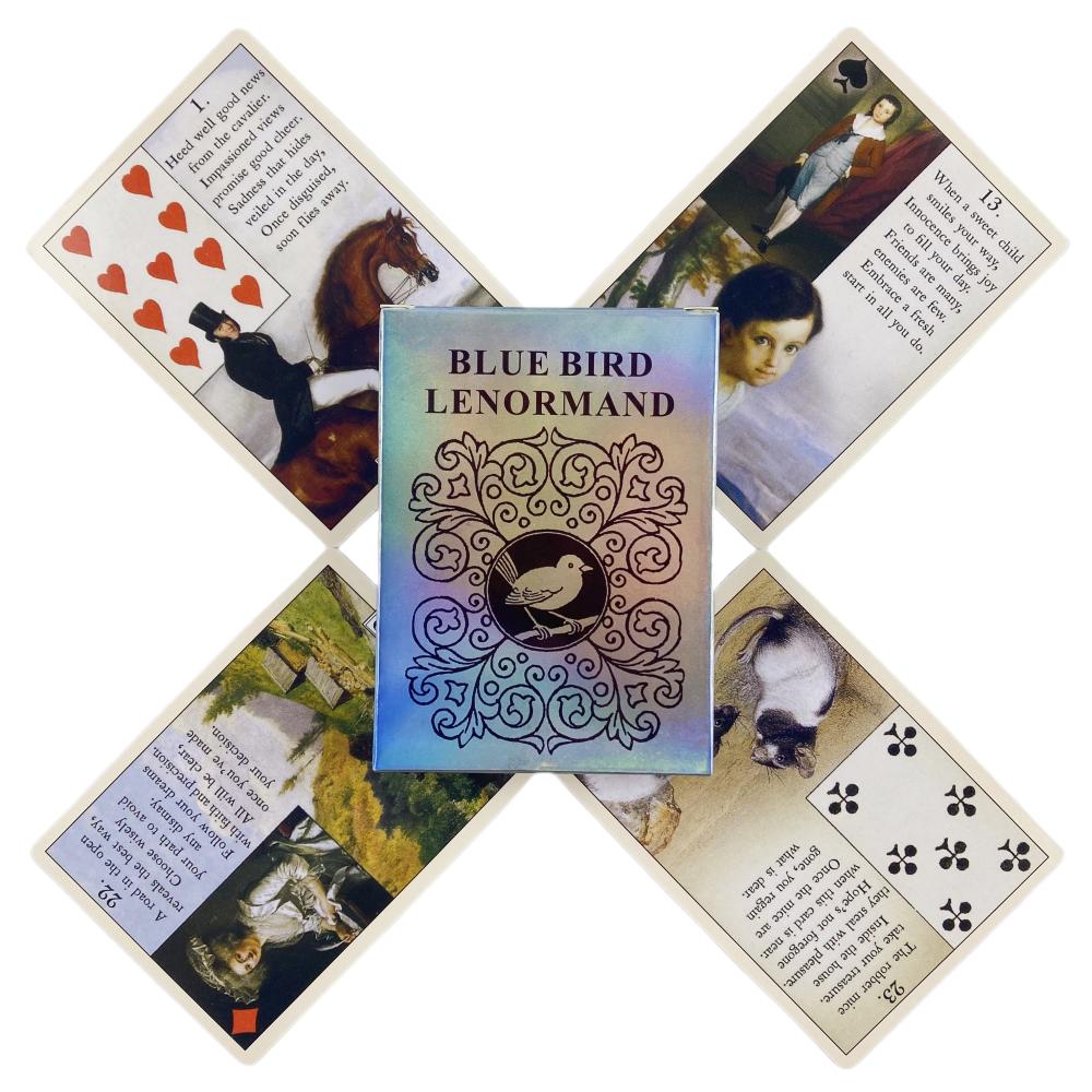 Blue Bird Lenormand Oracle Cards Tarot Divination Deck English Vision Edition Board Playing Game For Party