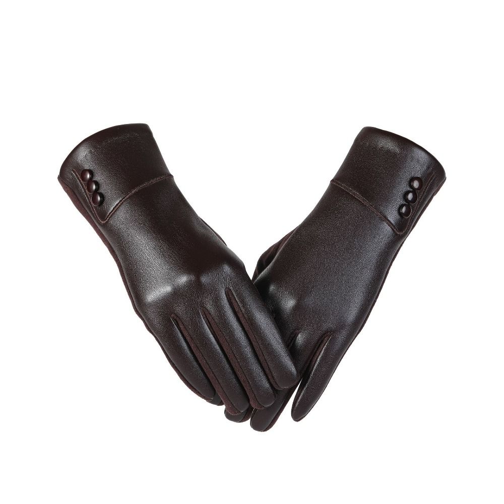 1Pair PU Thermal Gloves Touchscreen Windproof Gloves New Touchscreen Gloves  Outdoor Cycling