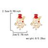 Christmas Earrings Cute Cartoon Niche Design Snowflake Snowman Pendant Earrings Accessories, Unique Jewelry Fashion Bell Earrings, Winter Decoration
