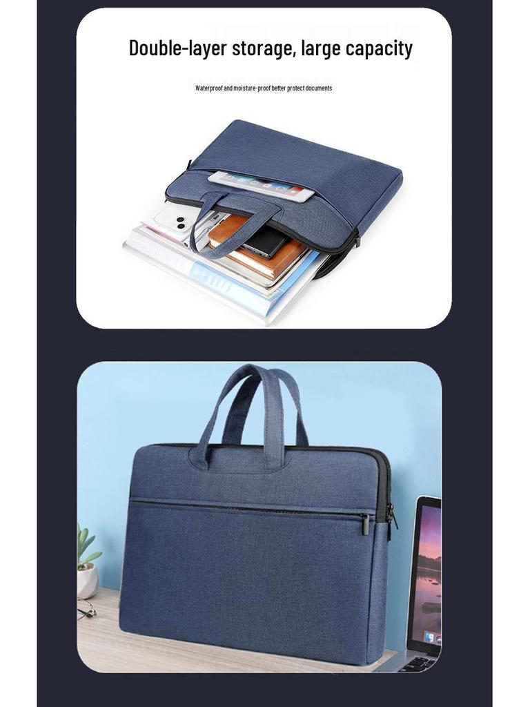 Herren Business-Aktentasche mit Logo - Kostenloser Versand, Dokumententasche aus Oxford-Stoff mit Reißverschluss