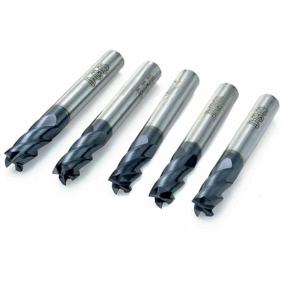 5ks HRC45 4mmx50mm 4břitá stopka Wolframový CNC karbidový frézovací nástroj