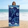 Wellen und Meeresschildkröten Strandtuch Schnelltrocknend Super Saugfähig Geeignet für Schwimmen Strand Pool Fitnessstudio Sommergeschenk für Freunde