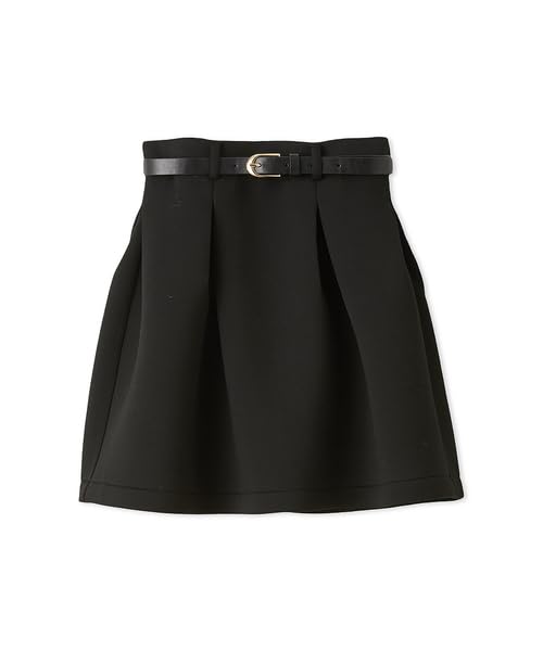 Snidel Belted Structured Mini Skirt Black Women's SWFS251102,