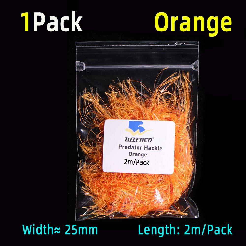 2M/Pack Predator Hackle Single-Sided Chenille Predator Hackle Fly Tying Material For Streamer Bodies Trout Pike Muskie Predators Fishing Lures