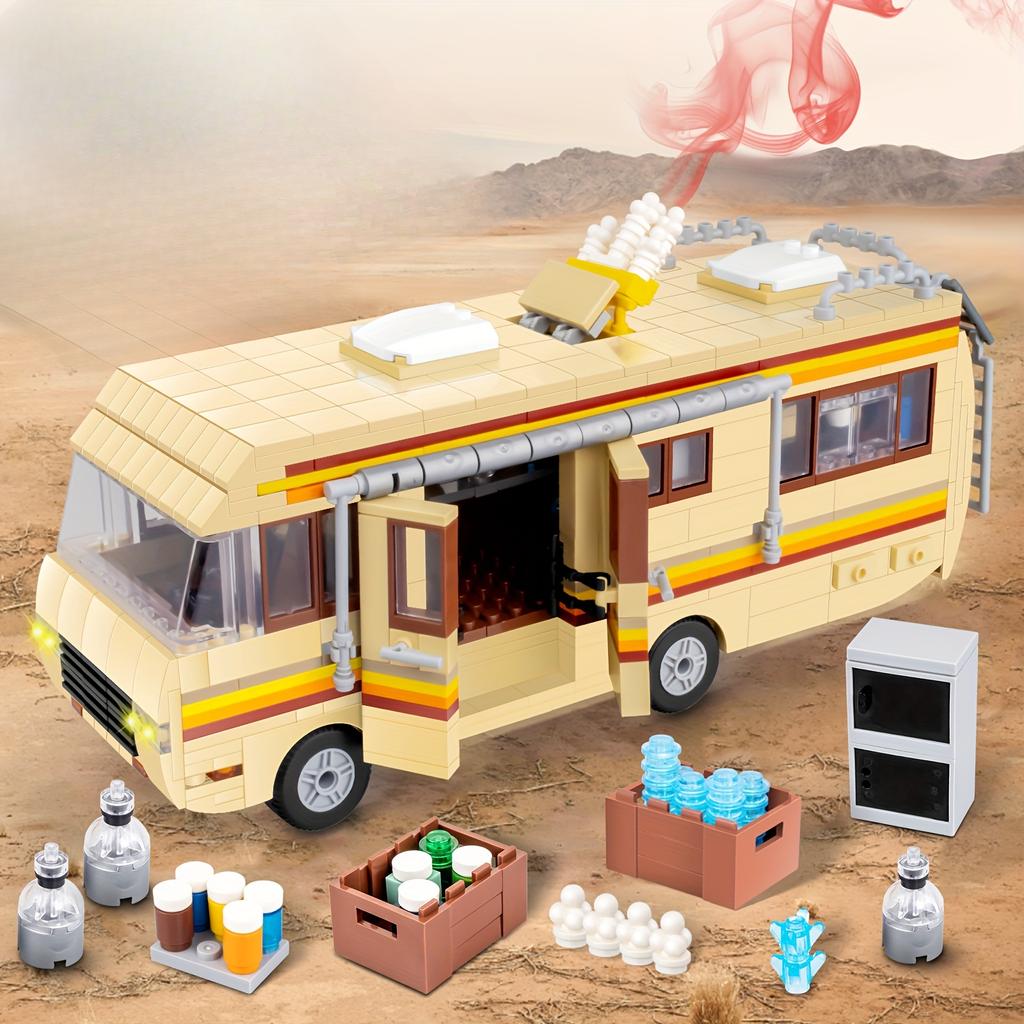 986pcs Breaking Bad Building Set Bus Toy Accessories Educational DIY RV Toy Birthday Party Favor for Boys Girls Christmas Gift