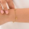 Stainless Steel Vintage Golden Heart zircon Bracelet For Women Fashion Chain Bracelets New Fashion Wrist Jewelry Girl Gift