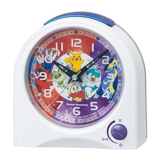 Seiko Clock Alarm Clock Table Clock Character Pocket Monster White 11511555mm CQ425W