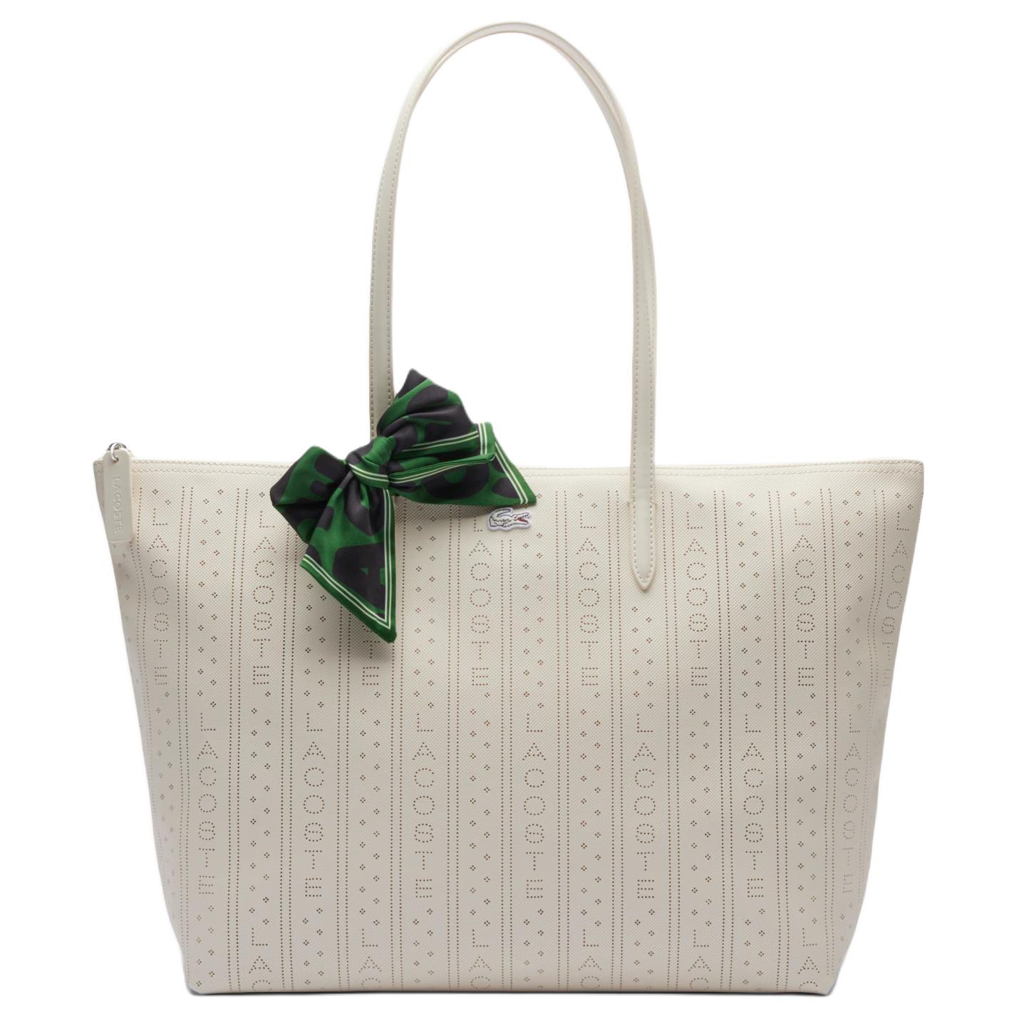 Lacoste Petit Piqu Bow Decorated PVC Tote Bag Women tote White NF5133SJ-R49 White 26330₽