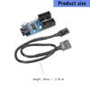 USB2.0 9Pin Header To Two 9Pin Female Adapter Cable for Motherboards Internal Port Multiplication