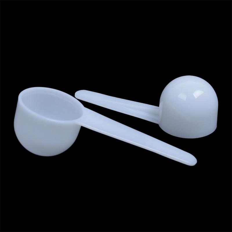 10pcs 5g Measuring Spoon Plastic Spoon 10ml White Round Bottom Spoon Short Handle Liquid Spoon Powder Measuring Spoon