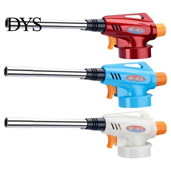 Gas Torch Igniter Jet Detachable Heat-resistant Windproof with Extended Tube Wide BBQ Application Food Baking Welding Adjustable Flame Home