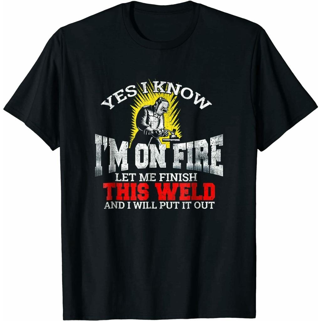 Yes I Know Im On Fire Let Me Finish Funny Interesting Tee For Men Mens 100 Cotton Casual Tshirts Loose Top Size S3XL