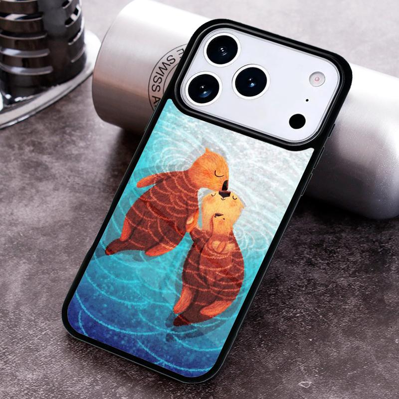 Sea Otter Pattern Phone Case For iPhone 17,16e,15,14,13,12,11,Mini,Pro,MAX Soft Silicone Cover