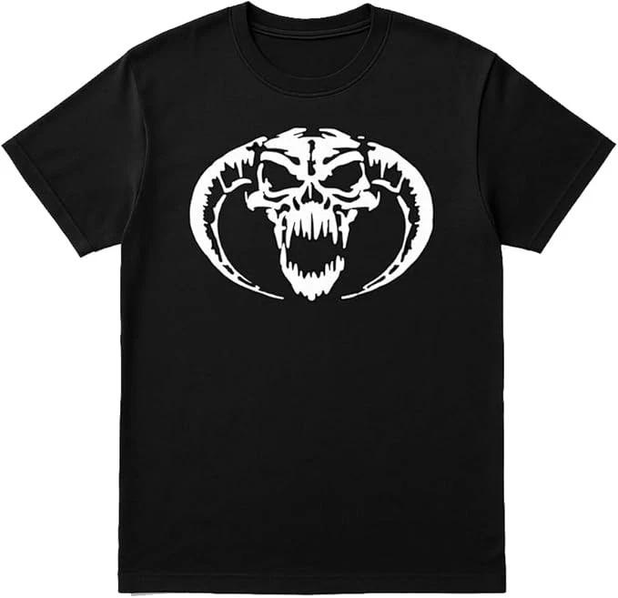 Unisex Black T-Shirt with Skull Demon Design – Horror Gothic Graphic Tee for Men XS