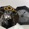 1PC Cow Sunflower Umbrella-8-Rib Reinforced, Automatic Open, Lightweight & Durable, Cute Fashion Accessory for Outdoor-P28
