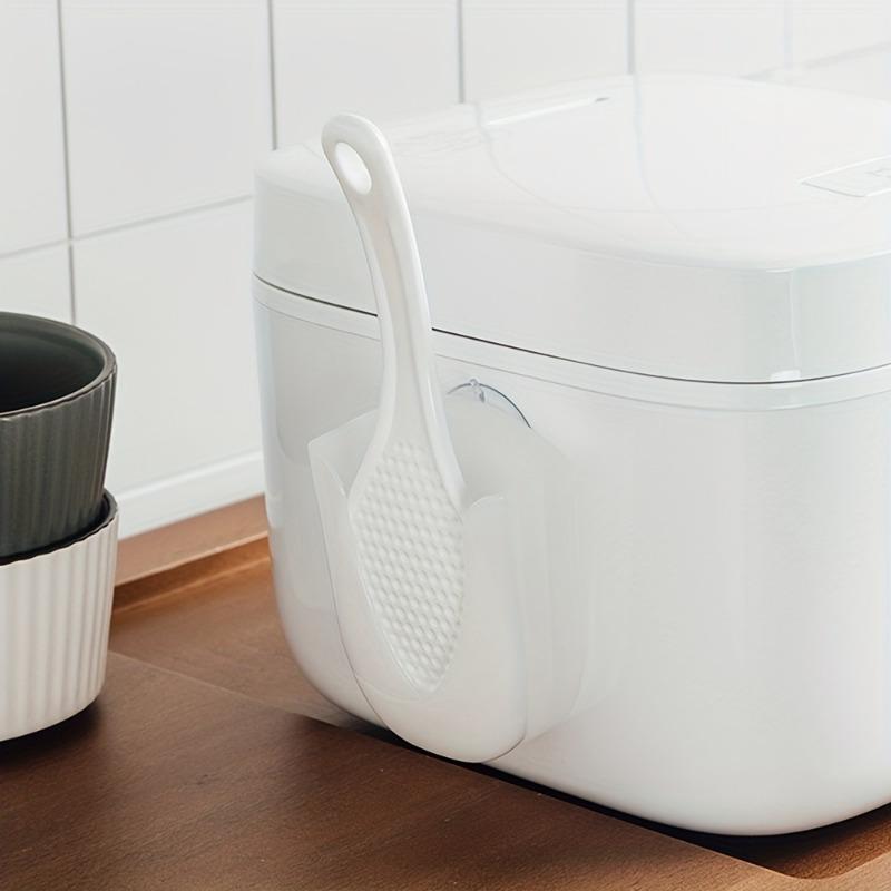 Creative Rice Lady Seat Kitchen Rice Spoon Storage Rack - Suction Cup Type Hanging Holder for Rice Cooker Shovel - Space-Saving