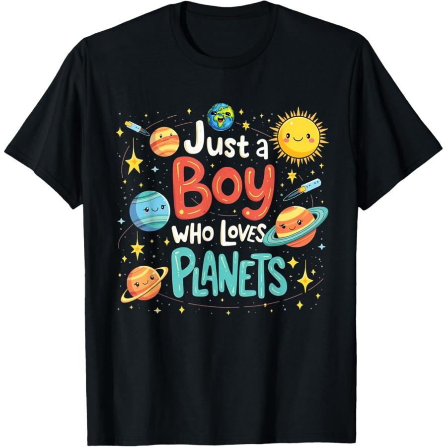 Planet T Shirts for Boys Solar System Kids Astrology Space T-Shirt XXXXXL чёрный