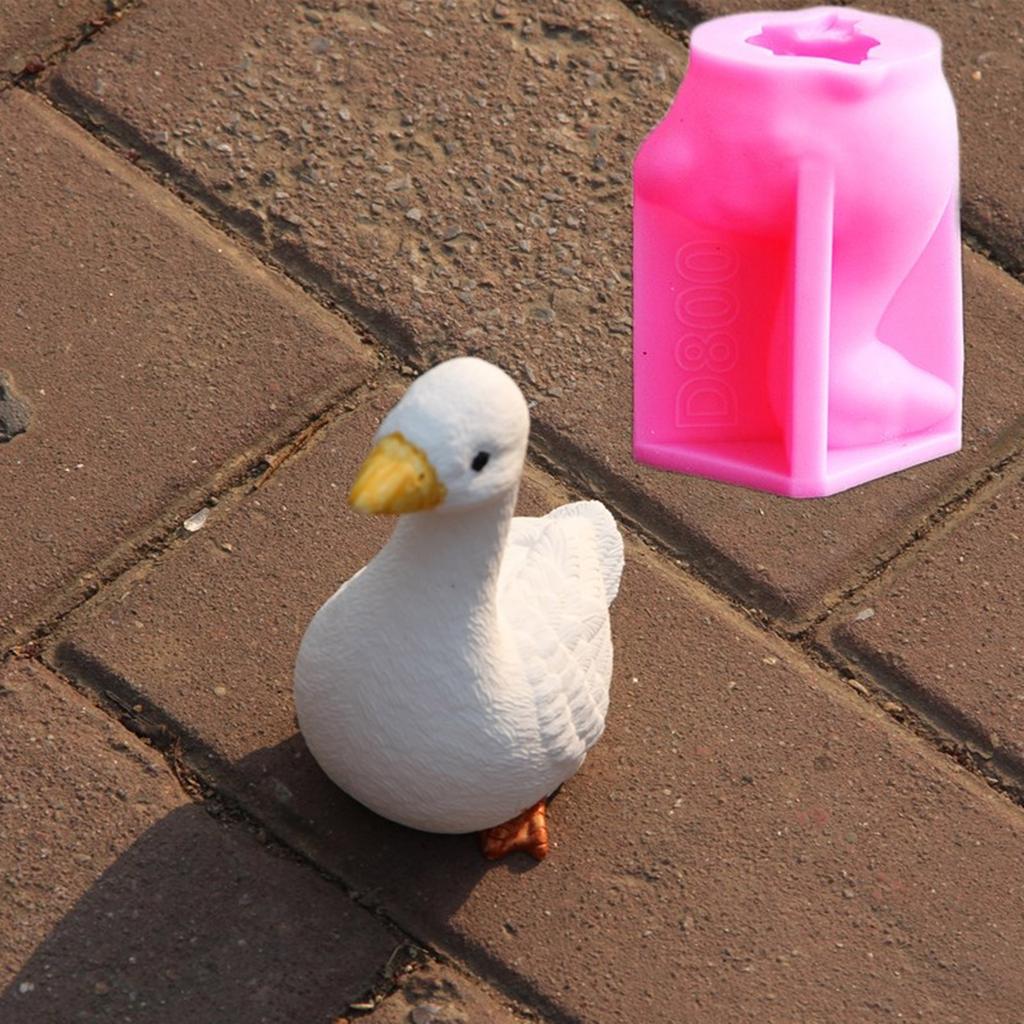 Wiederverwendbare Silikonform für Entenformkerze Aromatherapie Seifenform Schreibtischornamentform Schmuckherstellungswerkzeug