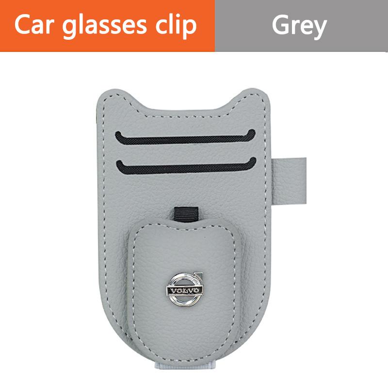 Car Sunglasses Leather Glasses Clip For Volvo R Design RDesign XC90 XC60 S60 V40 XC40 V60 V50 S40 C30 C70 C40 S70 S90 S80 T4