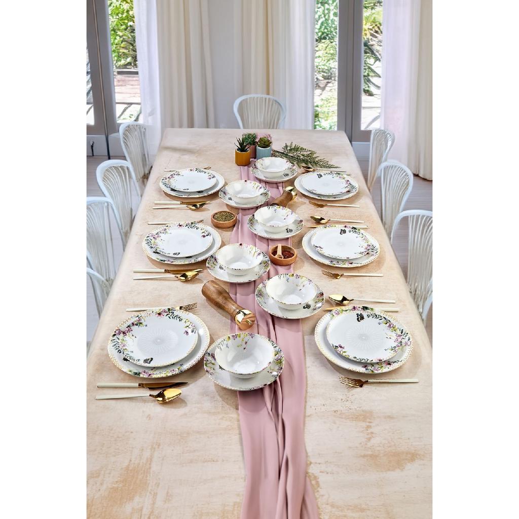 Natural Stone Energy 32 Piece Dinnerware And Breakfast Set For 6 People