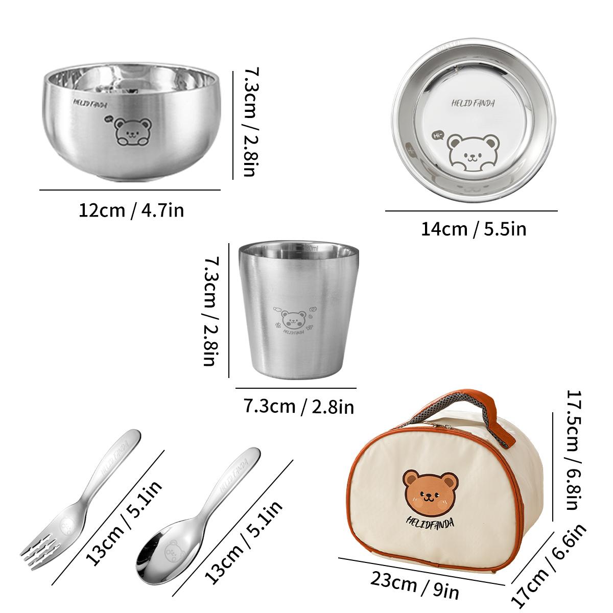 

WORTHBUY Набор походной посуды Портативный набор столовых приборов для пикника с сумкой для хранения Нержавеющая сталь 316 Набор для пикника Посуда для ужина на открытом воздухе