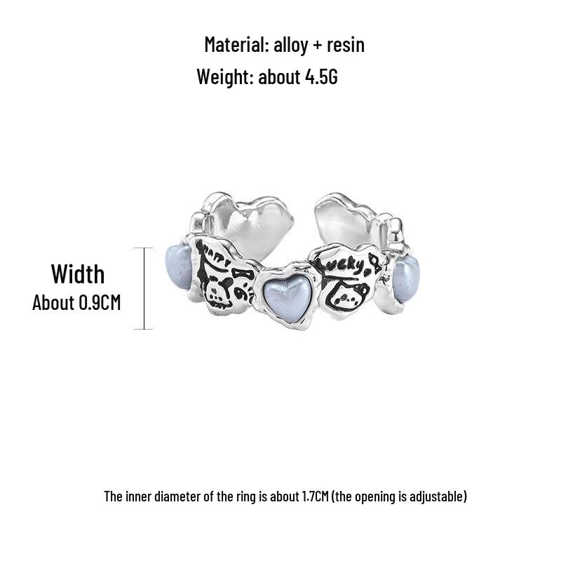 925 Silver Blue Heart Stud Earrings: Versatile, Luxurious, Sweet & Cool Style for Women