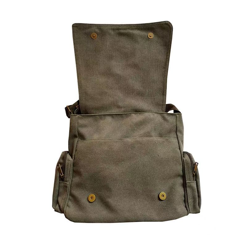 New Fashion Masculine Shoulder Bag  Trendy Personality  Large Capacity Canvas Bag  Lightweight Retro Crossbody Sack