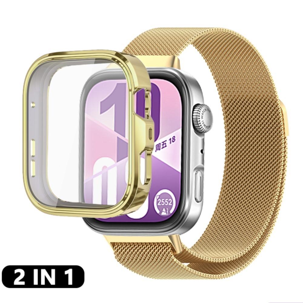 Case+Milanese loop Band for Huawei Watch Fit 4 Pro strap Accessories metal Stainless Steel correa Bracelet for huawei fit 4 band